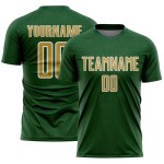 Green Geometric Shape Custom Jersey Sports Sublimation Uniform Gold-White Soccer Old Green Geometric Shape Custom Jersey Sports Sublimation Uniform Gold-White Soccer Old